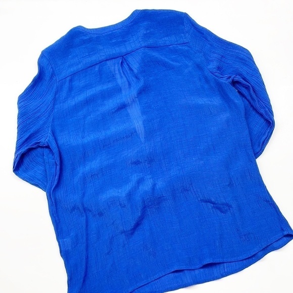 DressBarn cobalt blue casual long sleeve plus size top - Picture 3 of 6